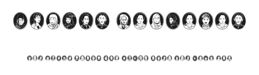 Cermin Pahlawan by Didik Pratikno — Dingbats Font