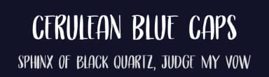 Cerulean Blue Caps by Hanoded — Script Handwritten Font — thumbnail 2