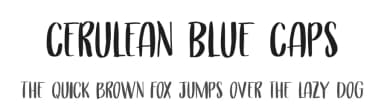 Cerulean Blue Caps by Hanoded — Script Handwritten Font — thumbnail 1