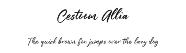Cestoom Allia by Maulana Creative — Script Handwritten Font