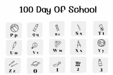 100 Day of School by Ketsarin — Dingbats Font — thumbnail 3