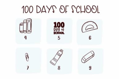 100 Days of School by Sirinart — Dingbats Font — thumbnail 4