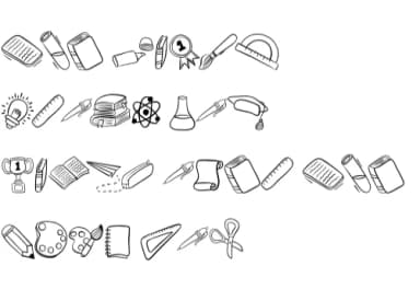 100 Days of School by Sirinart — Dingbats Font — thumbnail 8