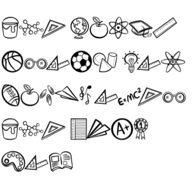 100 Days of School Doodle by Chonada — Dingbats Font — thumbnail 8