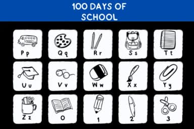 100 Days of School Doodle by Bee piyanuch — Dingbats Font — thumbnail 3