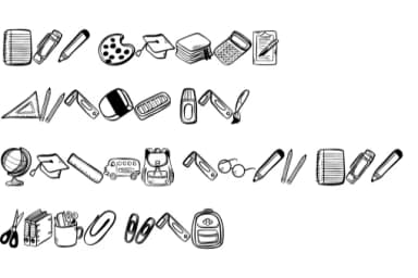 100 Days of School Doodle by Bee piyanuch — Dingbats Font — thumbnail 8