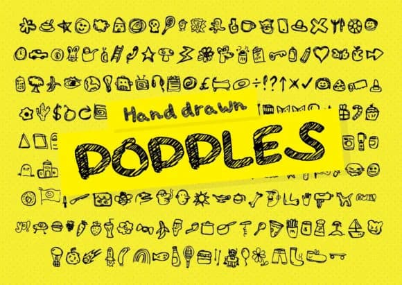 196 Hand Drawn Doddles by GraphicsBam Fonts — Dingbats Font