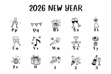 2026 New Year by CHANOK — Dingbats Font — thumbnail 3