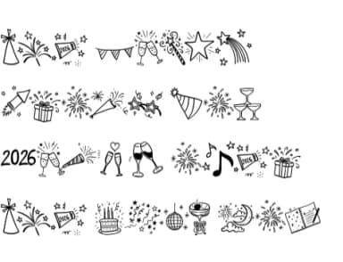 2026 New Year by CHANOK — Dingbats Font — thumbnail 8
