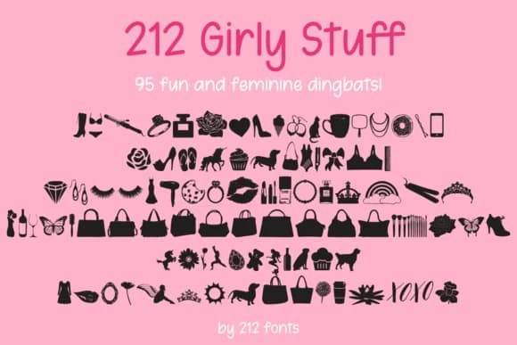 212 Girly Stuff by 212 Fonts — Dingbats Font