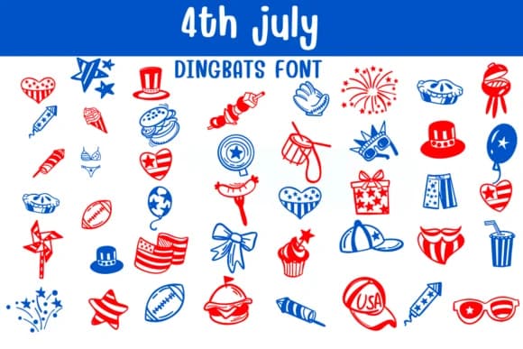 4th July by Sontaya — Dingbats Font