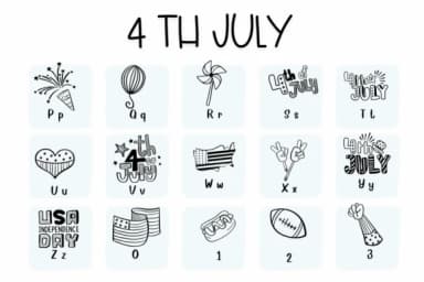 4th July Font by Sirinart — Dingbats Font — thumbnail 3