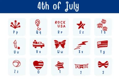 4th of July by Bee piyanuch — Dingbats Font — thumbnail 3