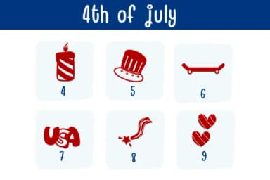 4th of July by Bee piyanuch — Dingbats Font — thumbnail 4