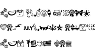 4th of July by Bee piyanuch — Dingbats Font — thumbnail 8