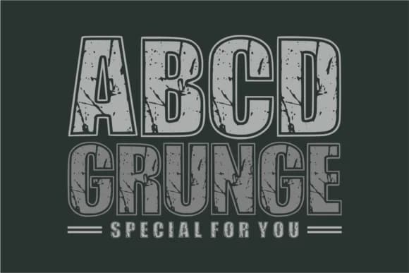 Abcd Grunge by anamalmusyaffaCreative — Slab Serif Font