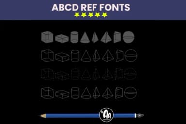 Abcd Ref 3d Shapes by AntarArt — Dingbats Font — thumbnail 2