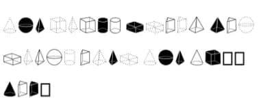Abcd Ref 3d Shapes by AntarArt — Dingbats Font — thumbnail 4