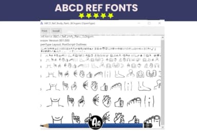 Abcd Ref Body Parts Organs by AntarArt — Dingbats Font — thumbnail 4
