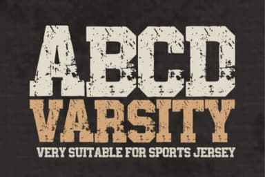 Abcd Varsity by AnamalmusyaffaCreative — Slab Serif Font — thumbnail 1