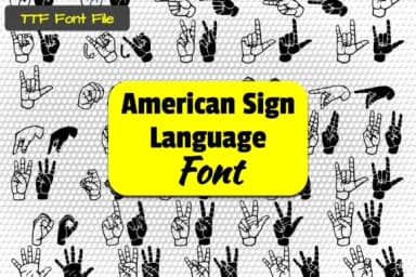 Able Lingo ASL 1 by Able Lingo — Dingbats Font — thumbnail 1