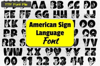 Able Lingo ASL 2 by Able Lingo — Dingbats Font — thumbnail 1