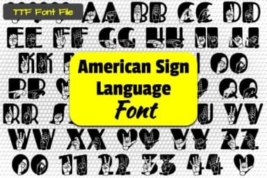 Able Lingo ASL 3 by Able Lingo — Dingbats Font — thumbnail 1