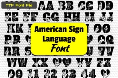Able Lingo ASL 4 by Able Lingo — Dingbats Font — thumbnail 1