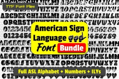 Able Lingo ASL by Able Lingo — Dingbats Font — thumbnail 1