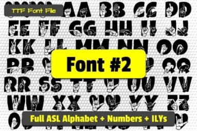 Able Lingo ASL by Able Lingo — Dingbats Font — thumbnail 3