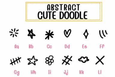 Abstract Cute Doodle by PraewDesigns — Dingbats Font — thumbnail 2