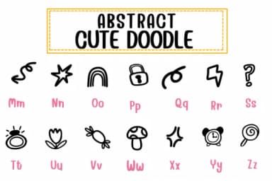 Abstract Cute Doodle by PraewDesigns — Dingbats Font — thumbnail 3