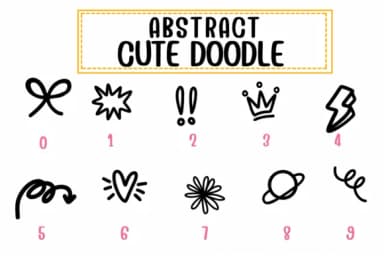 Abstract Cute Doodle by PraewDesigns — Dingbats Font — thumbnail 4