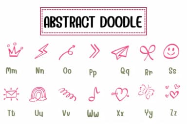 Abstract Doodle by PraewDesigns — Dingbats Font — thumbnail 3