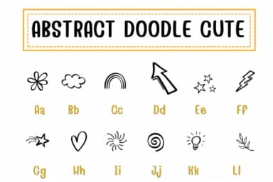 Abstract Doodle Cute by PraewDesigns — Dingbats Font — thumbnail 2