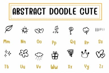 Abstract Doodle Cute by PraewDesigns — Dingbats Font — thumbnail 3