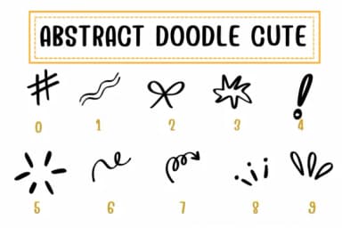 Abstract Doodle Cute by PraewDesigns — Dingbats Font — thumbnail 4