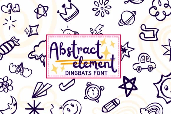 Abstract Element by PraewDesigns — Dingbats Font