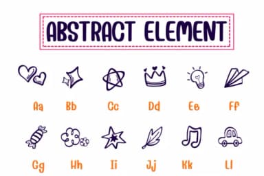 Abstract Element by PraewDesigns — Dingbats Font — thumbnail 2