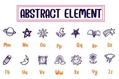 Abstract Element by PraewDesigns — Dingbats Font — thumbnail 3