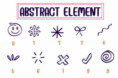 Abstract Element by PraewDesigns — Dingbats Font — thumbnail 4