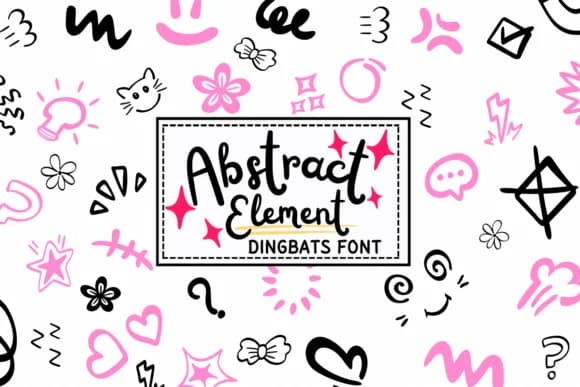 Abstract Element by PraewDesigns — Dingbats Font