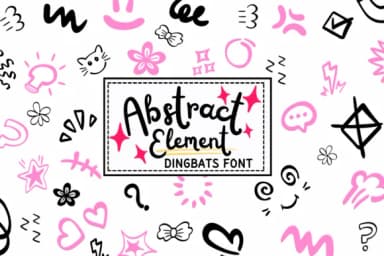 Abstract Element by PraewDesigns — Dingbats Font — thumbnail 1
