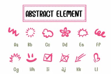 Abstract Element by PraewDesigns — Dingbats Font — thumbnail 2