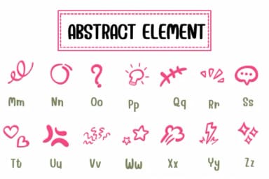 Abstract Element by PraewDesigns — Dingbats Font — thumbnail 3