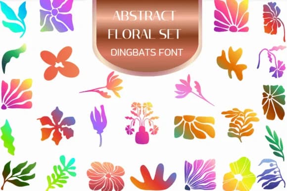 Abstract Floral Set by Heartcraft Atelier — Dingbats Font