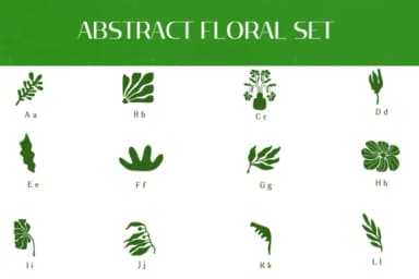 Abstract Floral Set by Heartcraft Atelier — Dingbats Font — thumbnail 2