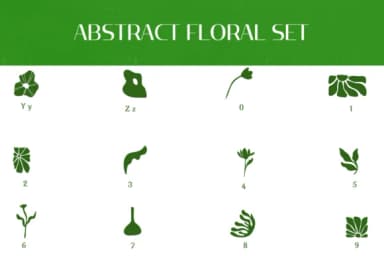 Abstract Floral Set by Heartcraft Atelier — Dingbats Font — thumbnail 4