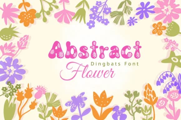 Abstract Flower by Pui Art — Dingbats Font