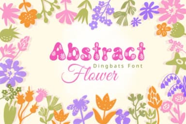 Abstract Flower by Pui Art — Dingbats Font — thumbnail 1